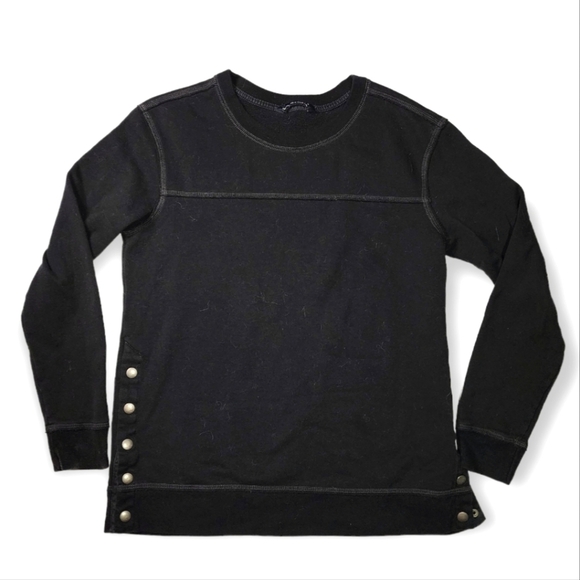 Abercrombie & Fitch Sweaters - Abercrombie & Fitch Small Long Sleeve Sweater Snap Buttons Black Cotton Mix